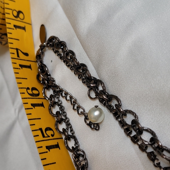 White House Black Market 32" chain, bead and rhinestone necklace. - Picture 4 of 9